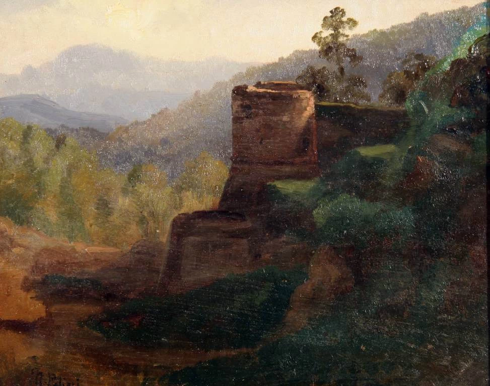 Paesaggio con torre